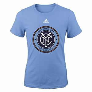 MLS New York City Football Club "Team Logo" Girls Short Sleeve Tee, Large, Ba...