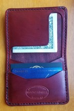 Leather minimalist wallet handmade