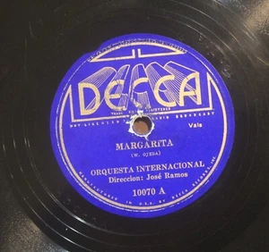 Jose Ramos Orquesta Internacional Margarita / Amor Sublime 10" 78 Decca 10070 - Picture 1 of 3