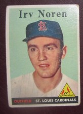 1958 Topps Irv Noren (St. Louis Cardinals) #114 F/G