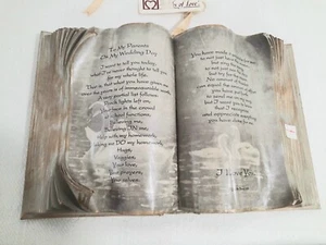 Books of Love 1999 To My Parents on My Wedding Day Resin Coated Real Book - Bild 1 von 7