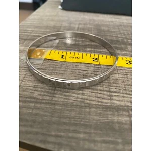 Brazalete vintage de plata de ley con marca de corte de diamante 925  - Imagen 1 de 8