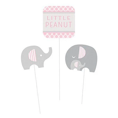 Centerpiece Sticks Little Peanut Girl 3 Per Pack Baby Shower Decoration Party - Image 1 of 1