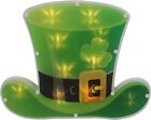 12.5" LED Lighted Irish St. Patrick's Day Leprechaun Hat Window Silhouette with 