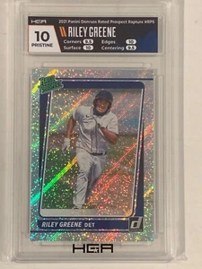 2021 Panini Donruss Rated Prospects Rapture Riley Greene HGA 10 Gem Mint - Picture 1 of 1