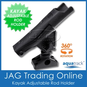 1 x KAYAK ADJUSTABLE 360º SWIVEL ROD HOLDER SIDE/DECK FLUSH MOUNT - BOAT/FISHING - Picture 1 of 7