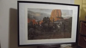 "Waiting for the Escort" Frank McCarthy Sign Framed & Number 682/1000 COA 1974 - Picture 1 of 9
