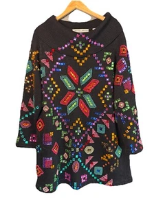 Michael Simon NY Strickjacke Vintage Pullover oder Minikleid - stark mit Schmucksteinen besetzt - Bild 1 von 14