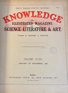 1900 Wissen Eine illustrierte Zeitschrift für Wissenschaft Literatur & Kunst Band XXIII - Bild 1 von 2