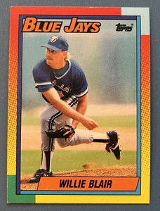 1990 Topps Traded #8T Willie Blair RC Toronto Blue Jays