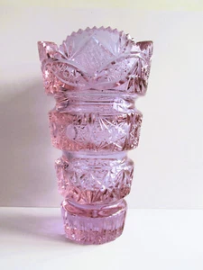 Vintage Böhmischer ALEXANDRIT Neodym Kristallglas VASE 3,6 kg 10,2 Zoll hoch - Bild 1 von 11