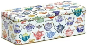 Colourful Teapot Design Kitchen Cracker Storage Tin - New Home Gift Idea - Picture 1 of 1