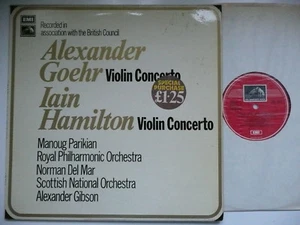 MANOUG PARIKIAN PLAYS GOEHR & HAMILTON VIOLIN CONCERTO EMI ASD 2810 - Picture 1 of 3