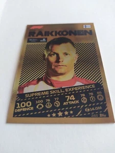 F1 TURBO ATTAX TRADING CARD GAME 2021 GOLD SUPREME SKILL RAIKKONEN n 243 OTTIMA - Foto 1 di 2