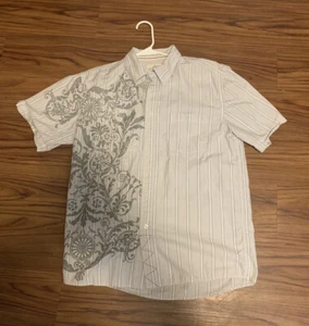 Route 66 Men MED Hawaiian Style Shirt  Short Sleeve Button Up BLUE/FLORAL/READ - Picture 1 of 8