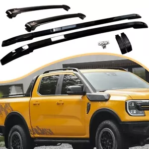 4Pcs for Ford Ranger T9 2023-2025 Side Roof Rail Rack Cross Bar Accessories - Foto 1 di 9