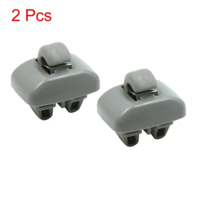 2PC Gray Sun Visor Hook Clip Bracket Hanger Retainer for Audi A6 C5 1999-2005 - Image 1 of 4