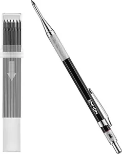 Mechanical Carpenter Pencil with 12 Refills Woodworking Construction Pencil NEW - Picture 1 of 8