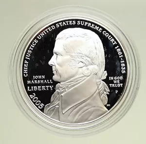 2005 P UNITED STATES Chief Justice John Marshall Proof Silver Dollar Coin i95069 - Picture 1 of 3