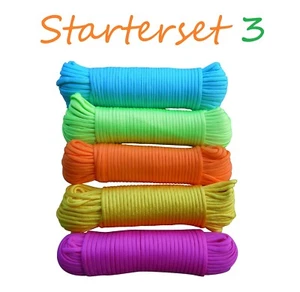 Juego de inicio de pulseras Paracord 3 - 5 cintas + cierres 550 tipo III 3 exterior - Imagen 1 de 4