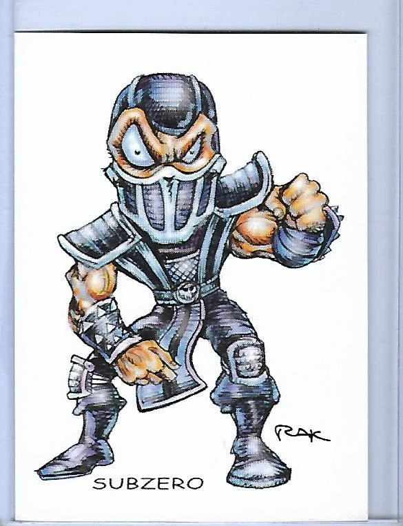 SUBZERO MORTAL KOMBAT ** TRADING CARD ART SIGNED by RAK ** NM NO RETURNS - Image 1 of 1