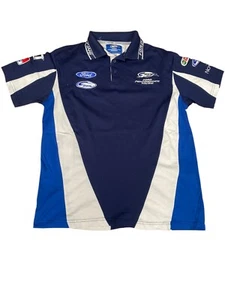 Vintage Ford Performance Racing Polo Shirt Men's Medium FPR Blue V8 Supercars - Picture 1 of 8