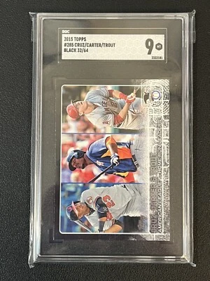 Mike Trout Cruz Carter 2015 Topps AL Home Run Leaders черная /64 SGC 9 - Изображение 1 из 2