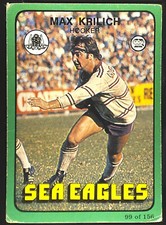1978 #99 Max Krilich Manly Sea Eagles Scanlens rugby league NRL card