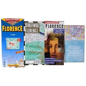 City Maps FLORENCE (Italy) Lot of 4 Laminated Travel Tips Vintage 2002-2003 - Picture 1 of 10