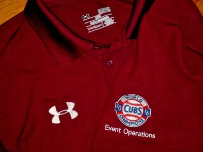 Authentic 2016 Chicago Cubs World Series Polo By Under Armour Men's Small Rare! - Image 1 of 3