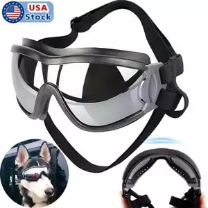 Adjustable Pet Dog Goggles Glasses Snow Windproof UV Protection Sunglasses Eye - Picture 1 of 12