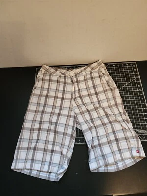 Bermuda de caminhada Quiksilver masculina tamanho 29 azul claro branca  - Imagem 1 de 4