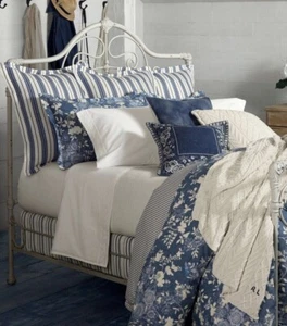 Ralph Lauren Indigo Cottage King Bettdecke $ 430 Neu in Verpackung - Bild 1 von 15