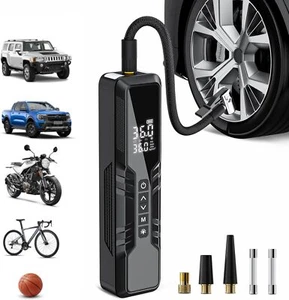 Tire Inflator Portable Air Compressor, 3X Faster Portable Air Pump with 10000mAh - Picture 1 of 7