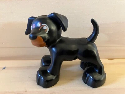 Lego Duplo Black Dog Puppy Figure Pet Animal Replacement Minifigure Miniature - Image 1 of 4