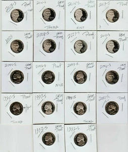2019 S Jefferson Nickel Proof Nickels Lot 40 17DiFF 2015 2011 2010 1992 2009 007 - Picture 1 of 10