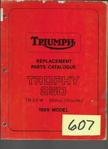 Triumph 1969 Trophy 250cc TR25W Replacement Parts #607 - Picture 1 of 1