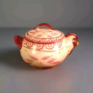 Temptations Old World weinrot 16 Unzen Huhn/Hahn Schüssel mit Deckel - Bild 1 von 5