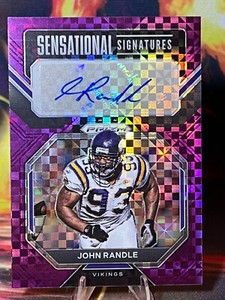 /49 SSP John Randle 2022 Prizm Sensational Signatures Auto Purple Power Vikings