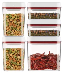 Twist & Seal 5-Piece Storage Container Set - Airtight Food Storage Containers... - Picture 1 of 7