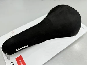 Selle Italia Turbo 1980 Nubuk Leather FeC Alloy Rail Saddle (Black) 146 x 275mm - Picture 1 of 16