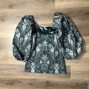 Free People LAUREN Mini Dress VELVET Boho Print Dance Formals Small - Picture 1 of 11