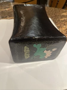 Vintage chinesisches Holzkissen handbemalt - Bild 1 von 8