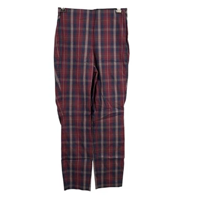 Rag & Bone Women's Plaid Pants Red Navy Cropped Size 4 - Image 1 of 4