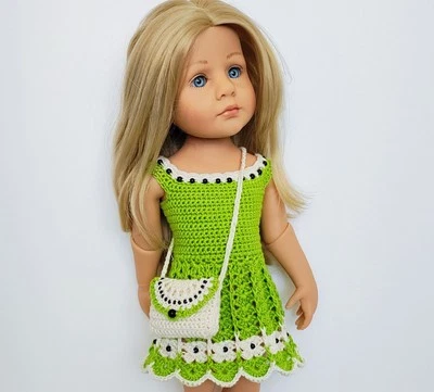 Одежда ручной работы для куклы Gotz Little Kidz, платье для куклы, кукла 36 см/14-14,5" - Изображение 1 из 4