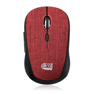 Adesso iMouse S80R 2.4Ghz Fabric Wireless Red Fabric Mini Optical Mouse, 5-Butto - Picture 1 of 8