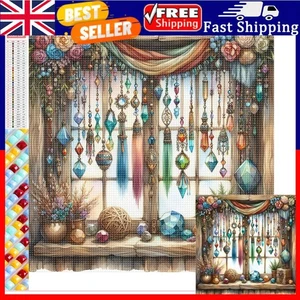 5D DIY Full Square Drill Diamond Painting Bohemian Windowsill Decor Art 35x35cm - Picture 1 of 6