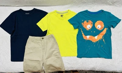 Summer Boys Set T-shirts & Shorts Size 7 Years H&M, Carter’s Excellent Condition - Image 1 of 4