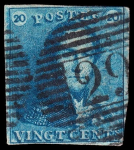 Belgium Scott 2 (1850) Used F-G, CV $62.50 C - Picture 1 of 1