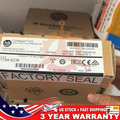 Nova tampa Allen-Bradley 1769-ECR CompactLogix extremidade direita AB 1769ECR ENVIO NO MESMO DIA - Imagem 1 de 4